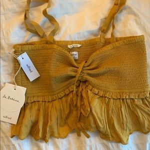 aritzia yellow cute top